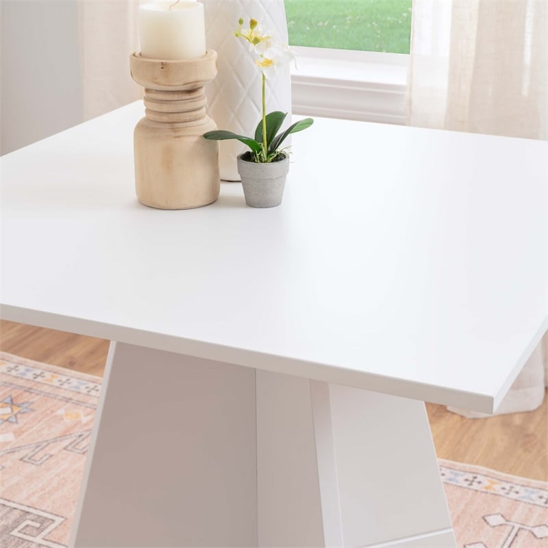 Pemberly Row 3-Piece Storage Nook Set with Bench and Table in White