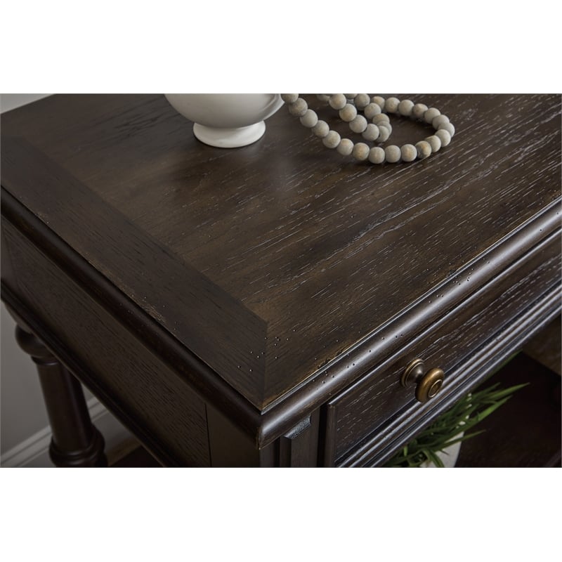 Pemberly Row Hickory Creek Bachelor's Chest Brown Velvet Finish