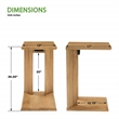 Pemberly Row Accent C-Table with Power and Natural Oak Finish