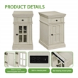 Pemberly Row Side Table with Drawer and Glass Door in White Finish