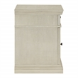 Pemberly Row Side Table with Drawer and Glass Door in White Finish