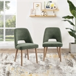 Pemberly Row 2 Dining Chairs in Pine Fabric with Medium Oak Legs