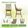 Pemberly Row Swivel Counter Stool in Taupe Faux Leather 2-Pack