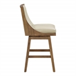 Pemberly Row Swivel Counter Stool in Taupe Faux Leather 2-Pack