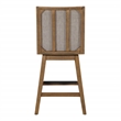 Pemberly Row Swivel Counter Stool in Taupe Faux Leather 2-Pack