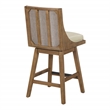 Pemberly Row Swivel Counter Stool in Taupe Faux Leather 2-Pack