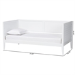 Pemberly Row Twin Daybed with Wraparound Frame and Geometric Overlay