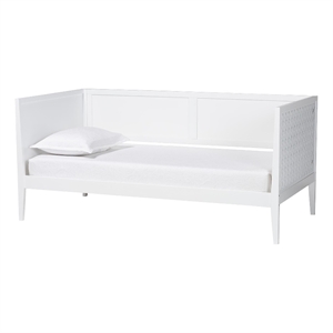 Pemberly Row Twin Daybed with Wraparound Frame and Geometric Overlay