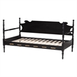 Pemberly Row Wood Twin Daybed with Turned Spindle Posts in Black