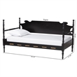 Pemberly Row Wood Twin Daybed with Turned Spindle Posts in Black