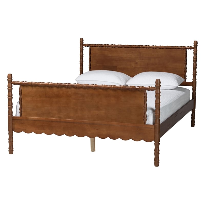 Pemberly Row 4-Piece Wood Queen Bedroom Set with 2 Nightstands