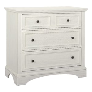 Pemberly Row 3 Drawer Chest Modern Farmhouse Rustic White Wood