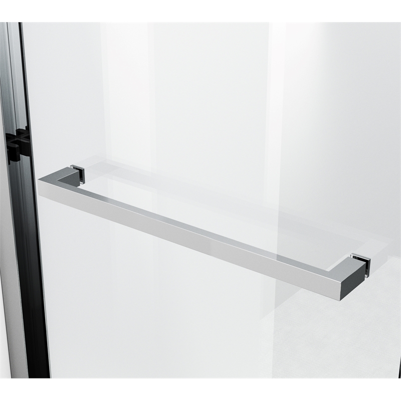 Pemberly Row Frameless Aluminum Shower Door in Polished Chrome