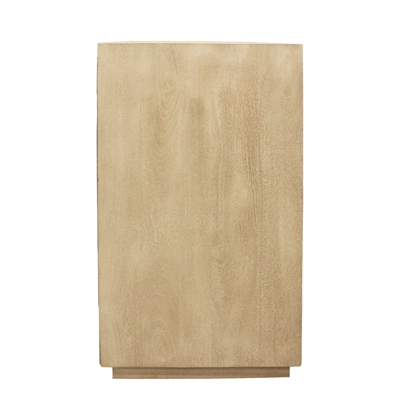 Pemberly Row 2-Door Solid Mango Wood Sideboard in Stone Natural Finish