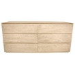 Pemberly Row Flagstaff Solid Mango Wood 6-Drawer Dresser in Natural