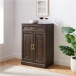 Pemberly Row Kitchen Storage Cabinet Coffee Finish Engineered Wood