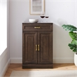 Pemberly Row Kitchen Storage Cabinet Coffee Finish Engineered Wood