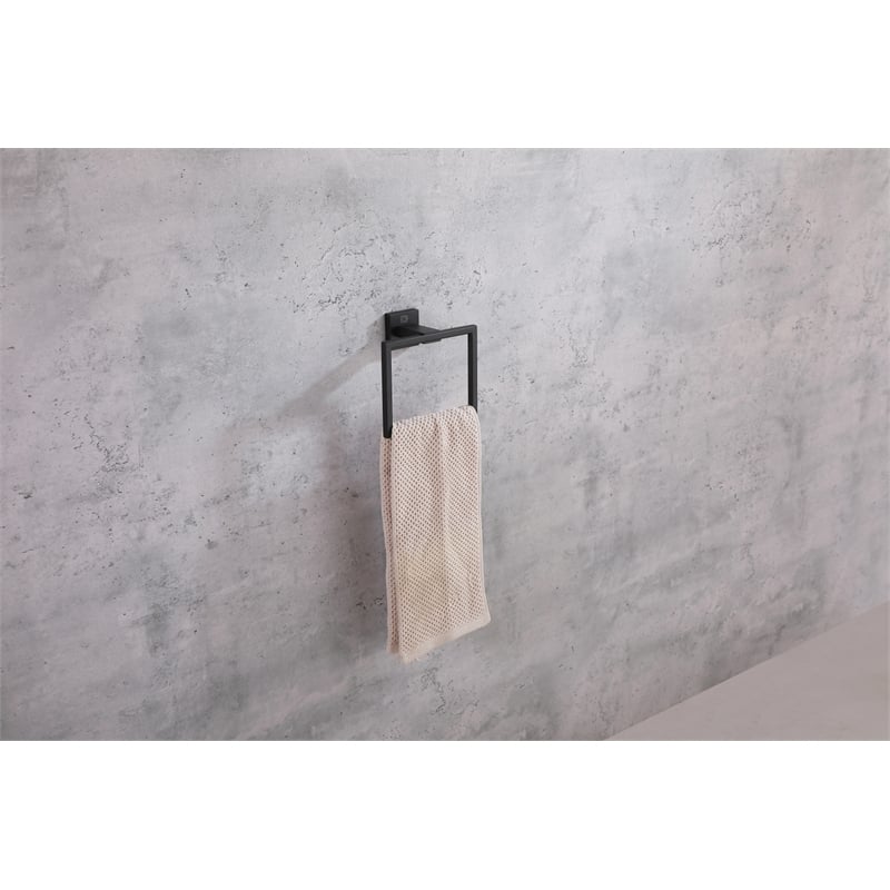 Pemberly Row 3-Piece Stainless Steel Bathroom Hardware Set in Matte Black