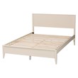 Pemberly Row Primrose Ivory King Platform Bed with Fluted Wood Design