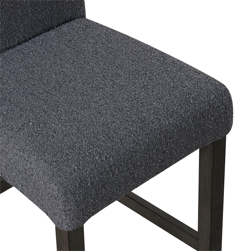 Pemberly Row High Line 5-Piece Wood Counter Table Set in Gray