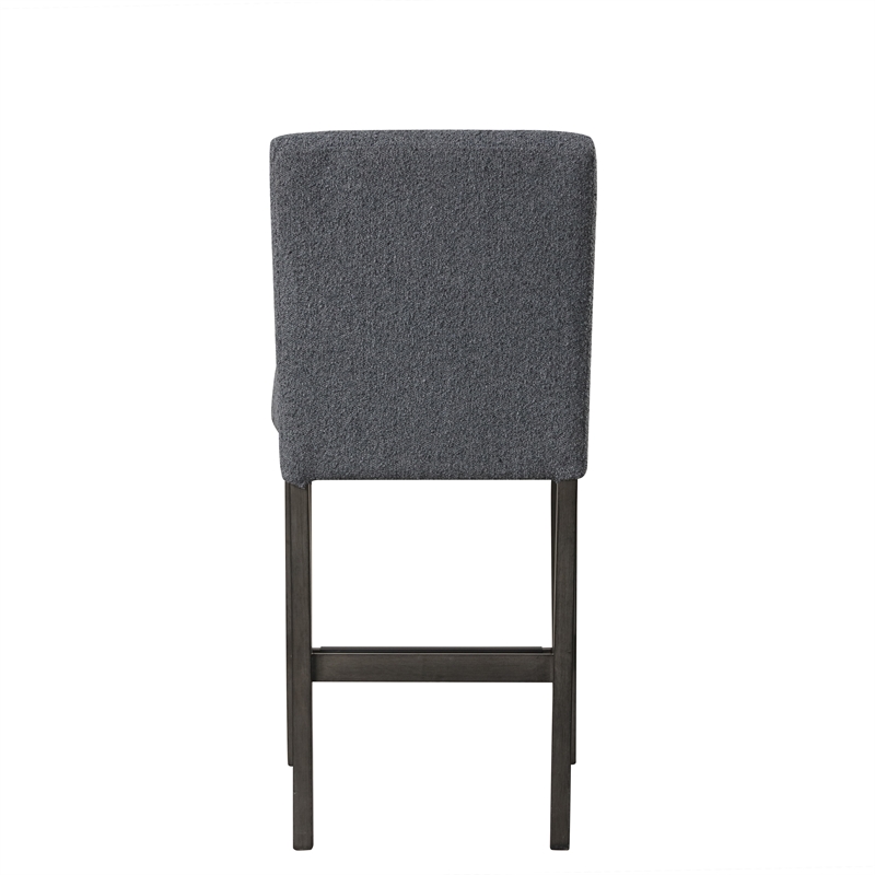 Pemberly Row High Line 5-Piece Wood Counter Table Set in Gray