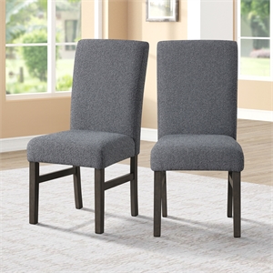 Pemberly Row High Line Wood Dining Chair in Gray (Set of 2)