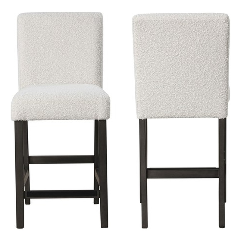 Pemberly Row High Line Counter Dining Chairs in White (Set of 2)