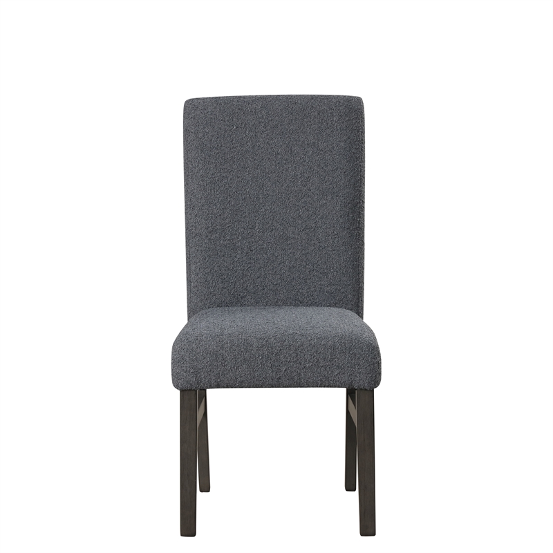 Pemberly Row 5-Piece Acacia Wood Dining Set in Gray with Upholstered Chairs