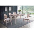 Pemberly Row 5-Piece Wood Dining Set in White Ash Finish