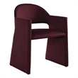 Pemberly Row Talia Performance Velvet Upholstered Dining Armchair in Mulberry