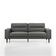 Pemberly Row Vale Polyester Fabric Upholstered Sofa in Gray