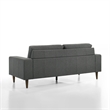 Pemberly Row Vale Polyester Fabric Upholstered Sofa in Gray