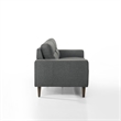 Pemberly Row Vale Polyester Fabric Upholstered Sofa in Gray