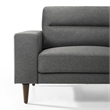 Pemberly Row Vale Polyester Fabric Upholstered Sofa in Gray