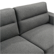Pemberly Row Vale Polyester Fabric Upholstered Sofa in Gray