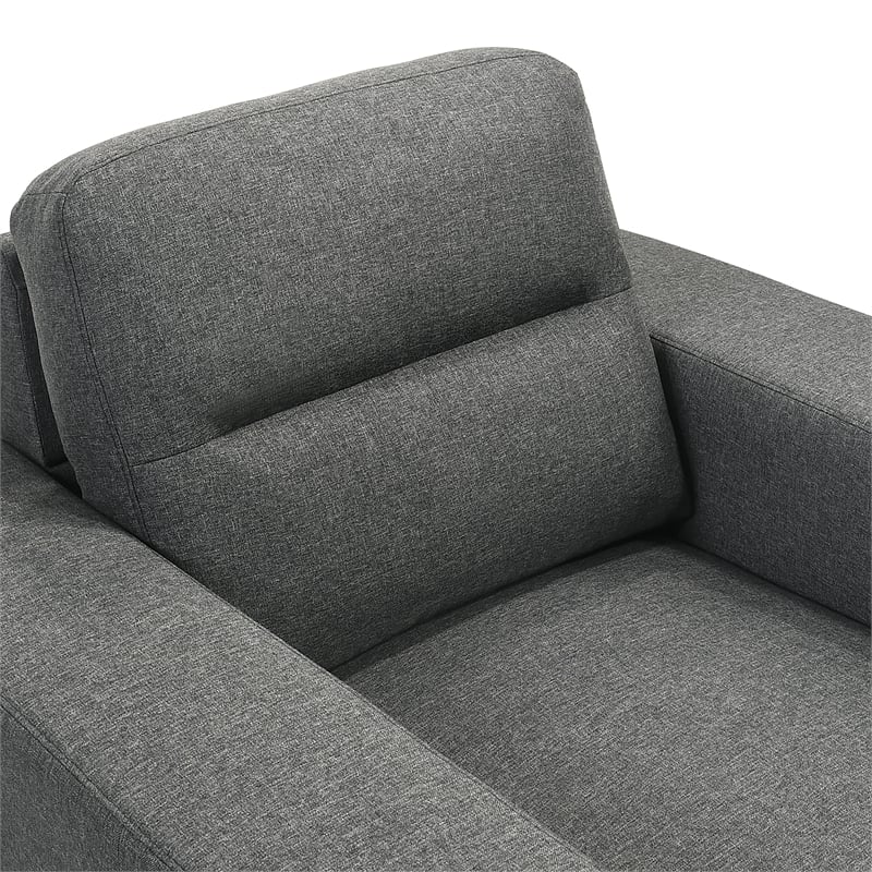 Pemberly Row Gray Sofa and Chair Set with Polyester Upholstery and Foam Cushions