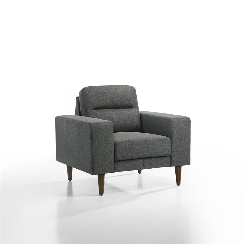 Pemberly Row Gray Sofa and Chair Set with Polyester Upholstery and Foam Cushions