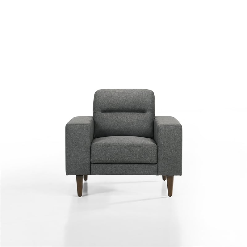 Pemberly Row Gray Sofa and Chair Set with Polyester Upholstery and Foam Cushions