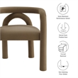 Pemberly Row Astrid Velvet Upholstered Dining Chair in Camel