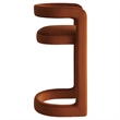 Pemberly Row Winslow Performance Velvet Bar Stool in Rust with Barrel Back