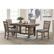 Pemberly Row 5-Piece Wood Dining Set in Walnut