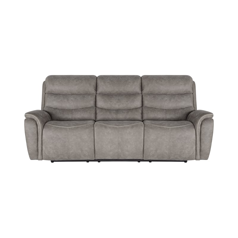 Pemberly Row 2-Piece Fabric Manual Reclining Living Room Set in Gray