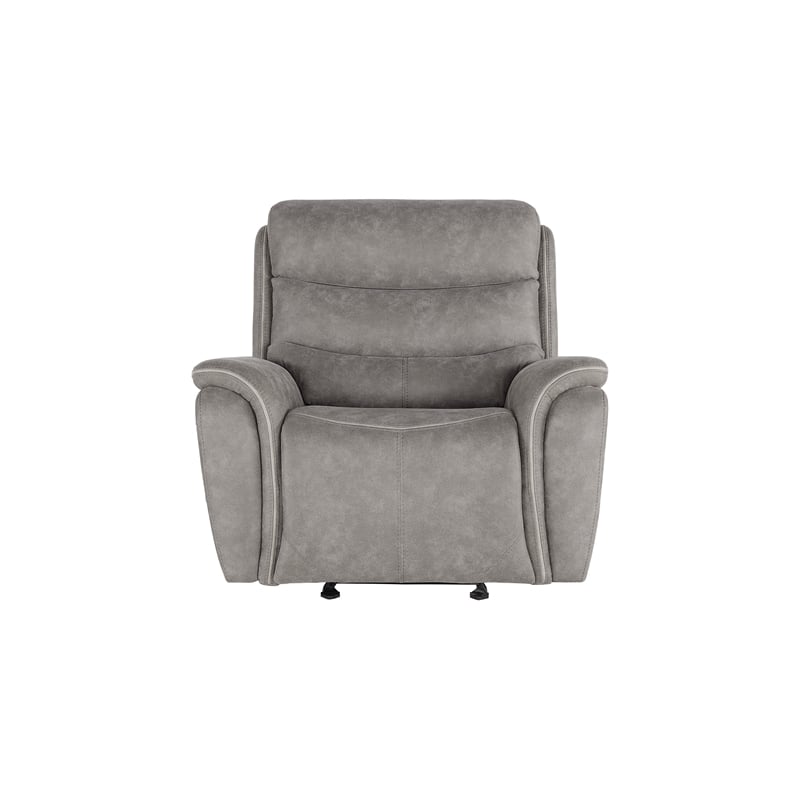 Pemberly Row 3-Piece Fabric Power Living Room Set in Gray with USB Ports