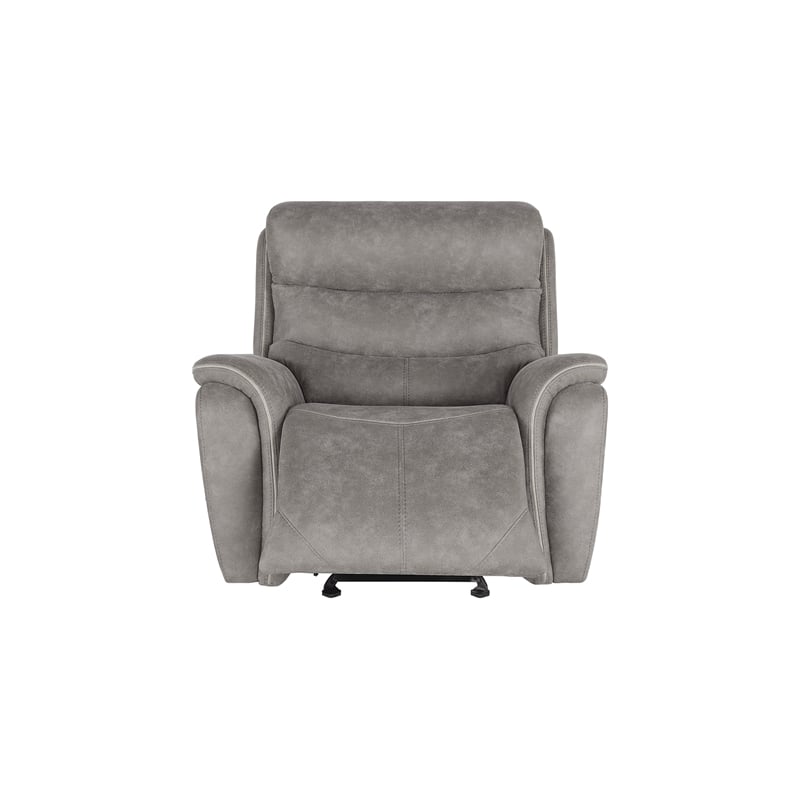 Pemberly Row 3-Piece Fabric Power Living Room Set in Gray with USB Ports