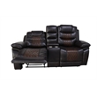 Pemberly Row 3-Piece Brown Faux Leather Power Reclining Living Room Set