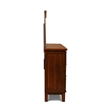 Pemberly Row 6-Drawer Wood Dresser & Mirror Set in Chestnut