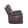 Pemberly Row 3-Piece Fabric Power Living Room Set in Mocha Polyester