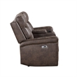 Pemberly Row 3-Piece Fabric Power Living Room Set in Mocha Polyester