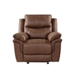 Pemberly Row 3-Piece Fabric Power Living Room Set in Brown Polyester