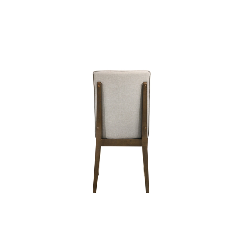 Pemberly Row 7-Piece Wood Dining Table Set with Natural Upholstery